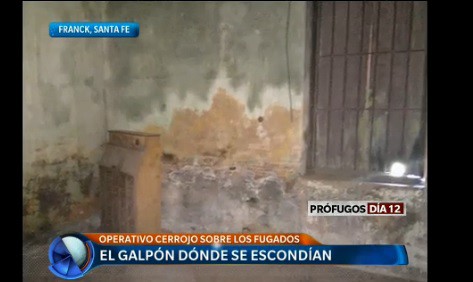 Así es el galpón donde se escondían los prófugos