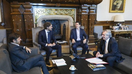 Alberto recibió a Kicillof en la Casa Rosada: paños fríos por los cruces de Seguridad