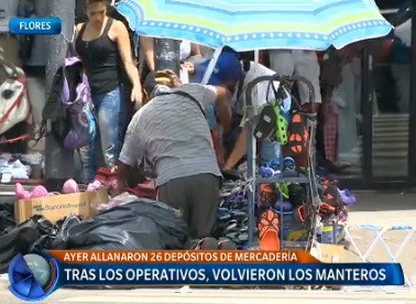 Tras los operativos, volvieron los manteros