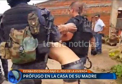 Prófugo por dos asesinatos estaba en la casa de su madre