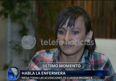 Habló la enfermera: "La madre de Claudia Ercoreca estaba toda golpeada"