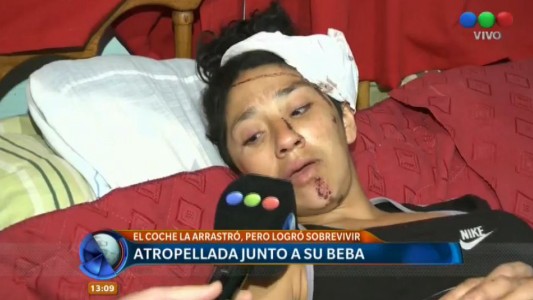 Delincuentes huían y atropellaron a una madre y su beba