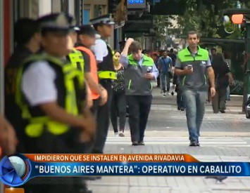 "Buenos Aires mantera": operativo e Caballito