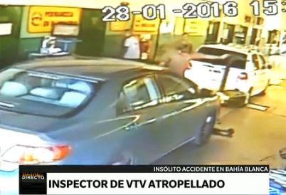 Un inspector de VTV, atropellado adentro del taller