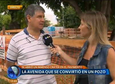 Cráter en el pavimento: los vecinos habían anticipado el desastre