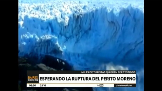 Esperando una nueva ruptura del Glaciar Perito Moreno