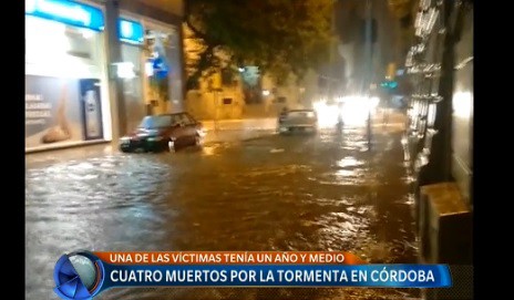 Tres muertos por el temporal en Córdoba