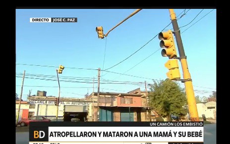 Camionero atropelló y mató a una mamá y su bebe