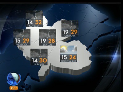 Algunas lluvias por la mañana y luego nublado con máxima de 25 grados