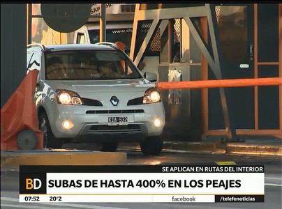 Los aumentos en peajes de rutas nacionales llegarán hasta el 400 por ciento
