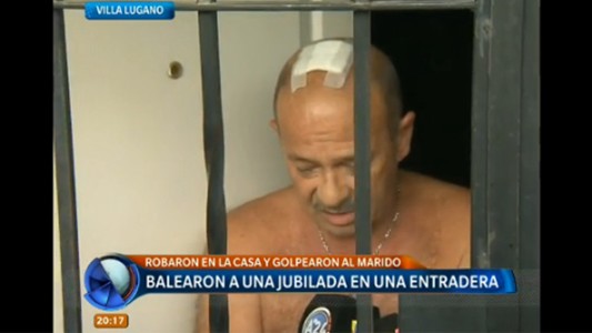 Balearon a una jubilada en una entradera