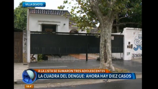 La cuadra del dengue: ahora hay diez casos