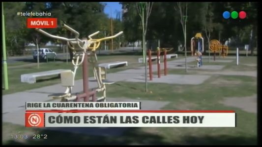 Bahía Blanca: cortaron las cintas de peligro de un parque para hacer ejercicio