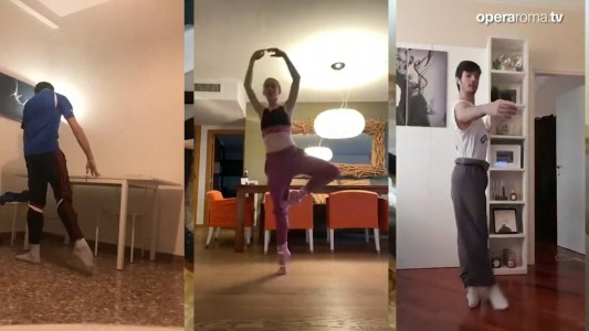 Coronavirus: Los bailarines de la ópera de Roma no paran