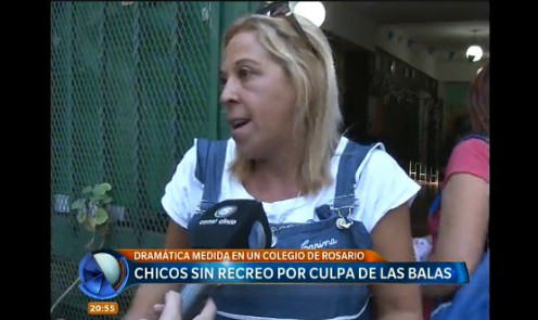 Chicos de una escuela de Rosario se quedan sin recreo por las balas