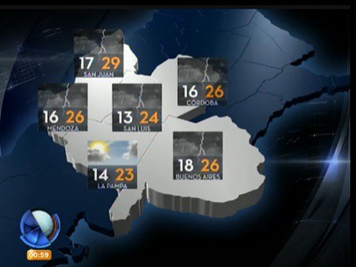Lluvias todo el día con máxima de 25 grados
