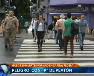Peligro con "P" de peatón