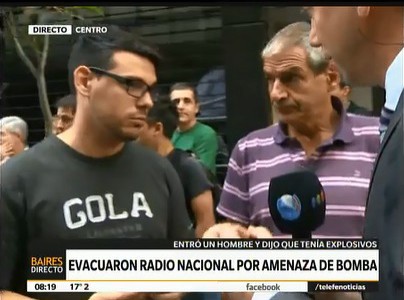 Evacuaron Radio Nacional por amenaza de bomba