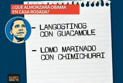 Los menúes de Obama