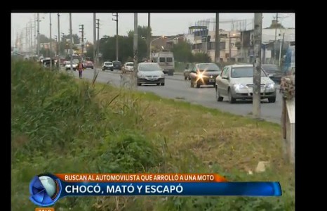 Sigue la búsqueda de un automovilista que chocó y mató a un motociclista