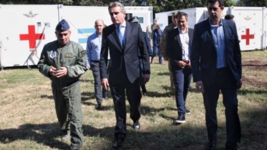 Rossi, de Pedro y Cabandié recorrieron el Hospital Militar Reubicable desplegado en Pompeya