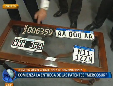 Empieza la entrega de las patentes Mercosur