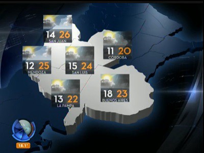 Lluvias todo el día y máxima de 23 grados