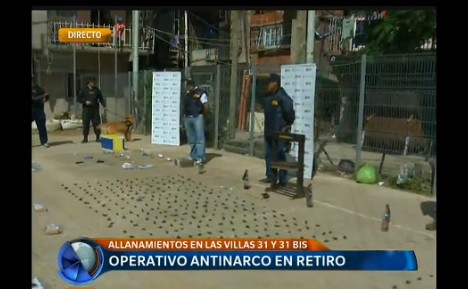 Más de 40 allanamientos contra narcos en la villa 31 de Retiro