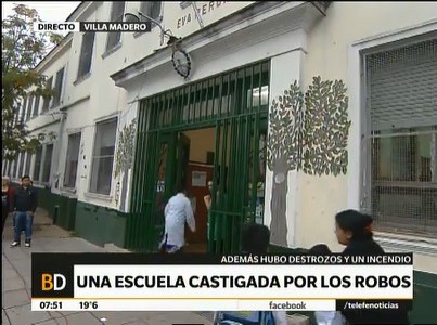 Una escuela castigada por los robos en Villa Madero