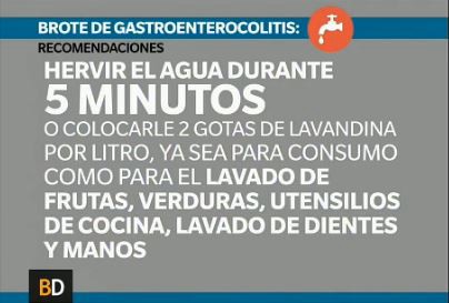 Recomendaciones ante el brote de gastroenterocolitis