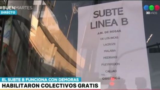 Por demoras en el subte B, se reforzó el servicio de líneas de colectivos
