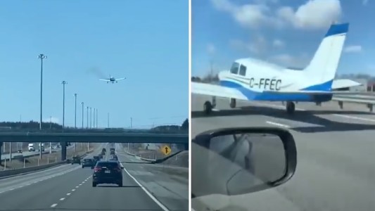 Cansado del encierro, salió a pasear en avioneta y aterrizó de emergencia en una autopista