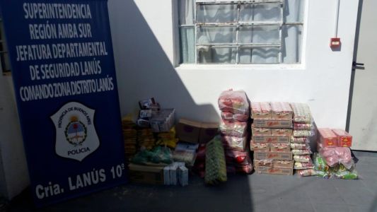 Desbaratan una banda que robaba alimentos de comedores escolares en Lanús
