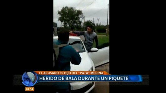 Herido de bala durante un piquete
