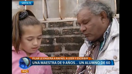 Una maestra de 9 años y un alumno de 60