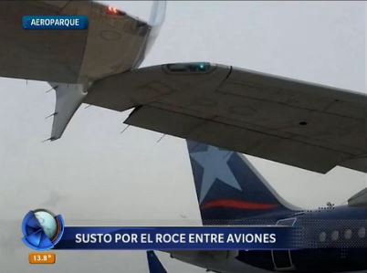 Aeroparque: susto por el roce entre dos aviones