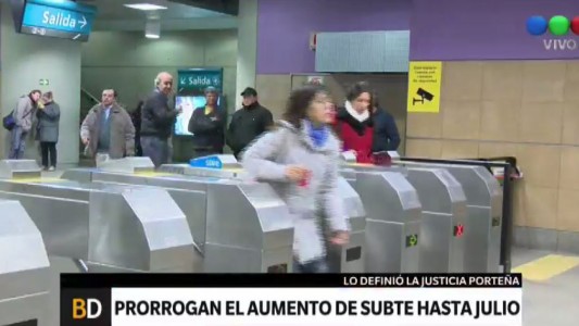 Se prorroga el aumento del subte