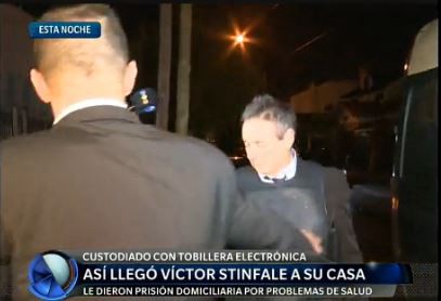 Así llegó Víctor Stinfale a su casa