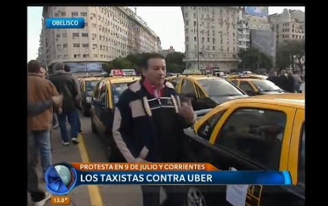 Los taxistas contra Uber