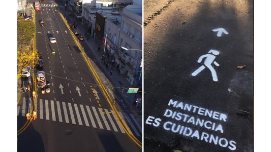 Espacio público porteño con aislamiento: nueva demarcaciones en calles y veredas