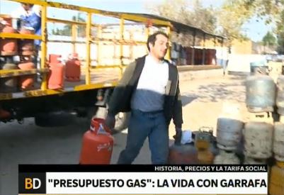 "Presupuesto gas": la vida con garrafa