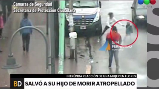 Salvó a su hijo de morir atropellado