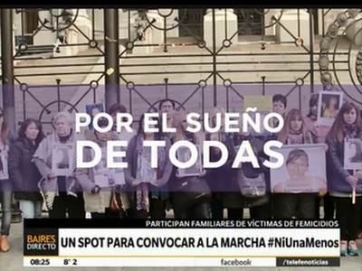 El spot de la convocatoria para la marcha #NiUnaMenos