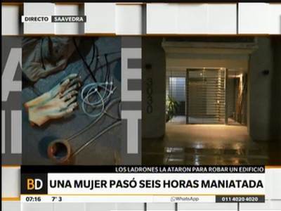 Dos mujeres maniatadas por seis horas en el robo a un edificio