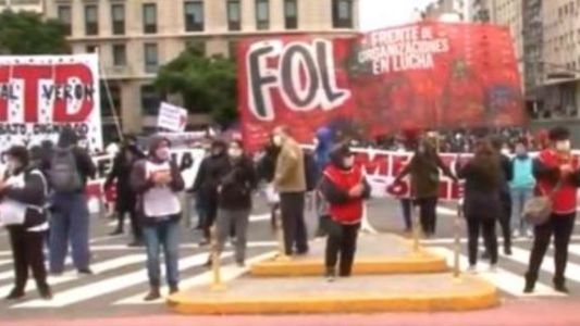 Organizaciones sociales se movilizan para reclamar ayuda alimentaria