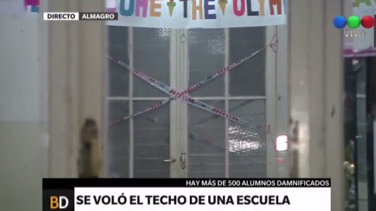 Clausuran el patio de una escuela en Almagro por la voladura del techo