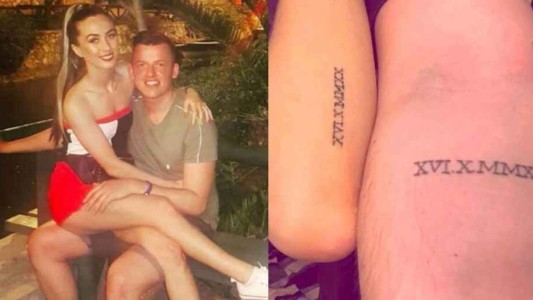 Se tatuaron la fecha en la que se iban a casar, pero tuvieron que postergarlo por el coronavirus