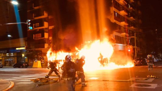 Se incendió un colectivo en Almagro
