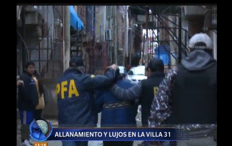 Allanamiento y lujos en la Villa 31