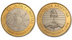 Lanzan moneda de 2 pesos para conmemorar el Bicentenario de la Independencia